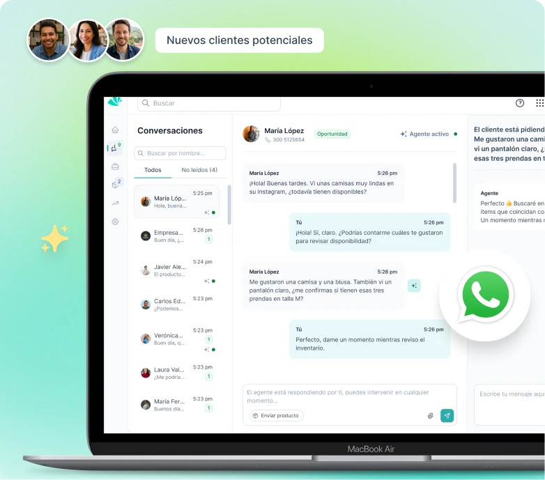 Alegra CRM - Dashboard de conversaciones y ventas