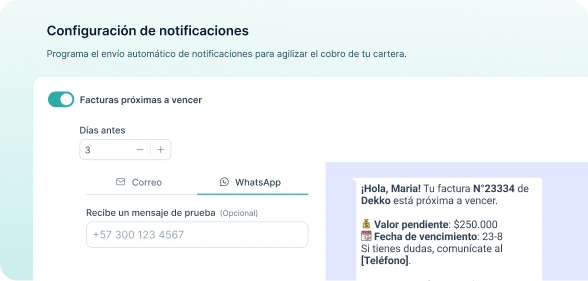Notificaciones de Cobros