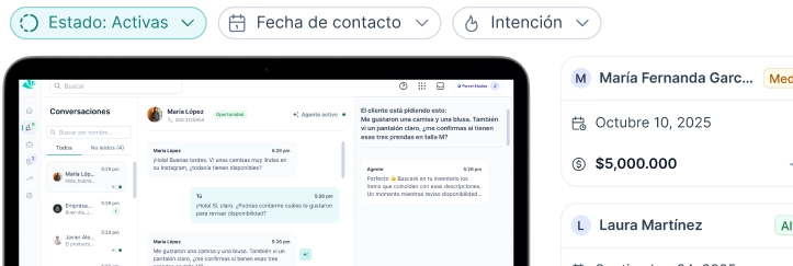 Mockup de Alegra CRM