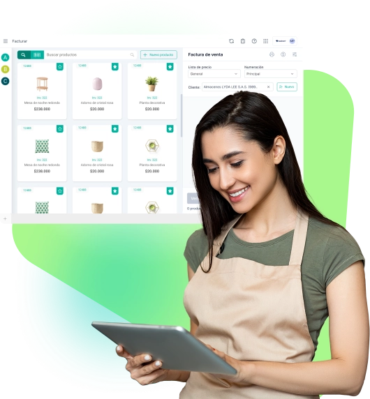 Alegra Punto de Venta en una tablet