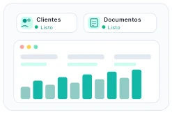 Panel de migración acompañada de clientes y documentos