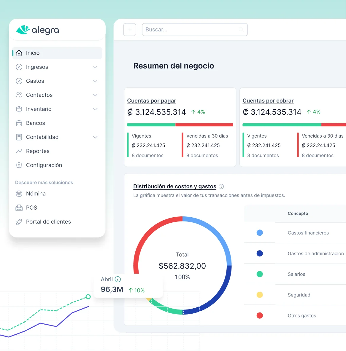 Módulo de contabilidad en Alegra ERP