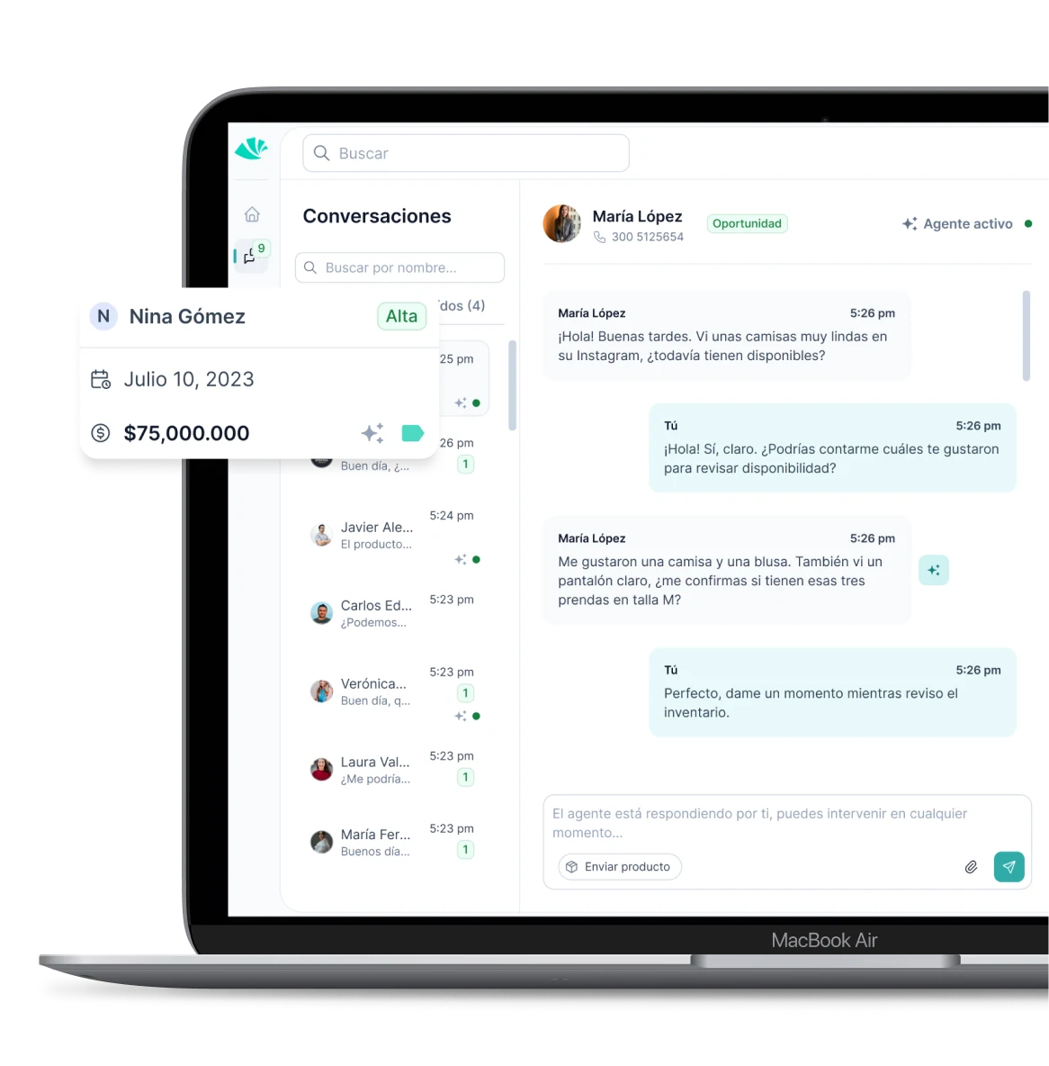 Módulo CRM en Alegra ERP