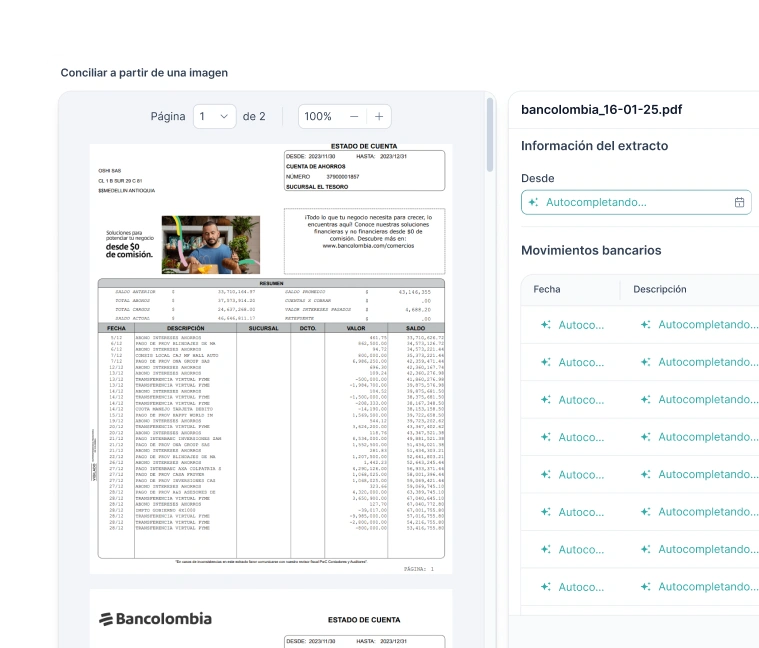   Alegra Conciliación bancaria con IA 