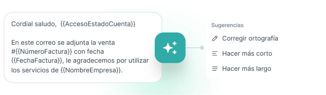Sugerencias de redacción con IA