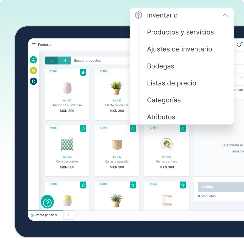 Pantalla de punto de venta POS en Alegra