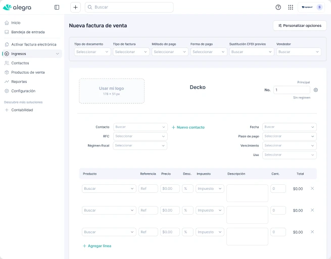 Timbrar facturas CFDI 4.0 en Alegra México