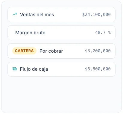 Visibilidad gerencial en Alegra ERP