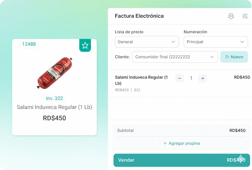 Punto de venta para carnicerias dominicanas
