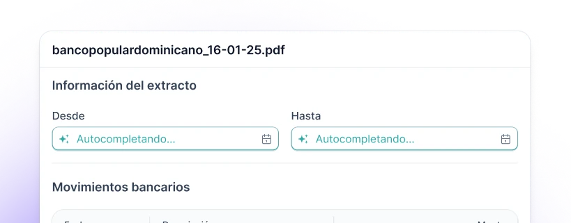 Conciliación bancaria con IA